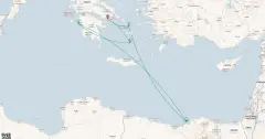 Routenkarte: Griechenland & Ägypten – Antike Wunder