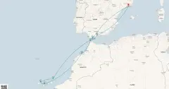 Routenkarte: Kanaren, Spanien & Marokko