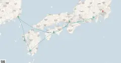 Routenkarte: Best of Japan Kreuzfahrt