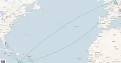 Routenkarte: Aruba, Curacao & Bonaire Kreuzfahrt