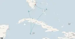 Routenkarte: Key West, Cayman & Bahamas