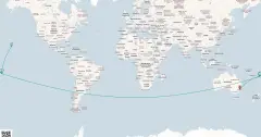 Routenkarte: Fidschi Transpazifik Kreuzfahrt