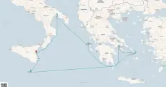 Routenkarte: Mediterrane Entdeckungsreise