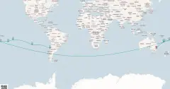 Routenkarte: Ozeanische Entdeckungsreise: Von Sydney nach San Antonio