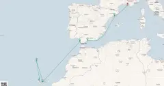 Routenkarte: Mediterrane Träume und Atlantikzauber