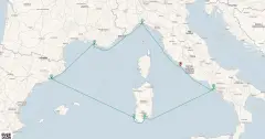 Routenkarte: Mediterrane Küsten und Inselträume