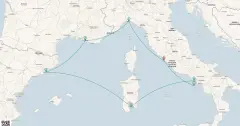 Routenkarte: Mediterrane Entdeckungsreise