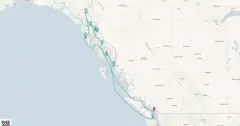Routenkarte: Abenteuer Alaska: Majestätische Fjorde und Küstenwunder