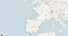 Routenkarte: Kultur- und Küstenschätze Westeuropas