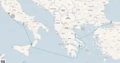 Routenkarte: Mediterrane Entdeckungsreise: Von der Ewigen Stadt zum Bosporus