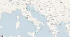 Routenkarte: Mediterrane Entdeckungsreise