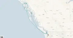Routenkarte: 7-Tage-Alaska-Explorer