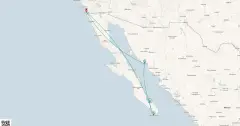 Routenkarte: 7-Tage-Baja-Halbinsel