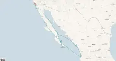 Routenkarte: 10-Tägige Mexikanische Riviera & Meer von Cortez