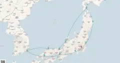 Routenkarte: 14-Tage-Rundreise Japan