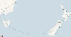 Routenkarte: 14 Tage Australien & Neuseeland