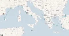 Routenkarte: 21 Tage Mittelmeer & Griechische Inseln: Übernachtung in Istanbul