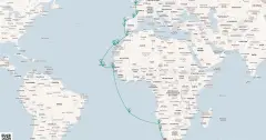 Routenkarte: 35-Tägige Grand World Voyage