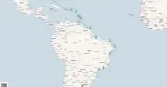 Routenkarte: 29-Tägige Grosse Südamerika-Reise