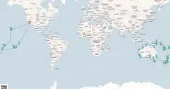 Routenkarte: 90-Tägige Grosse Australien- und Neuseeland-Reise