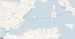 Routenkarte: 9-Tägige Reise im Westlichen Mittelmeer: Spanien, Marokko und Italien