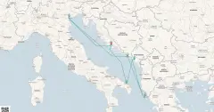 Routenkarte: Adriatische Entdeckungstour