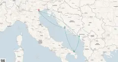 Routenkarte: Adriatische Entdeckungsreise