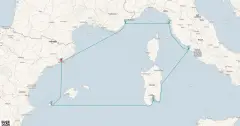 Routenkarte: Mediterrane Entdeckungsreise ab Barcelona