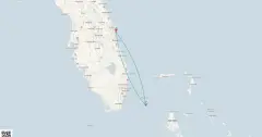 Routenkarte: Verlockung der Meereswellen: Entdeckungsreise zur Ocean Cay Oase