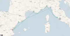Routenkarte: Mediterrane Entdeckungsreise
