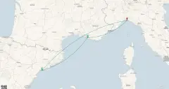 Routenkarte: Mediterrane Entdeckerträume