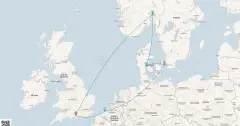 Routenkarte: Nordische Entdeckungsreise ab Southampton