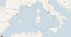 Routenkarte: Mediterrane Entdeckungsreise