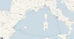 Routenkarte: Mediterrane Melodienreise