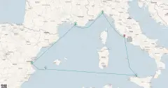 Routenkarte: Mediterrane Melodienkreuzfahrt