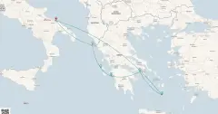 Routenkarte: Von Odysseus' Träumen zu Griechischen Legenden