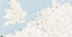Routenkarte: Nordsee-Entdeckung: Kulturen und Küsten