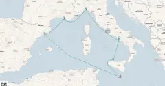Routenkarte: Mediterrane Entdeckungsreise