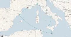 Routenkarte: Mittelmeerzauber ab Marseille