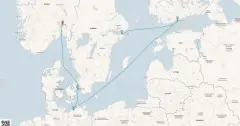 Routenkarte: Nordische Metropolen-Entdeckungsreise