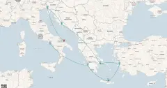 Routenkarte: Kulturelle Entdeckungsreise am Mittelmeer