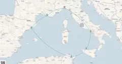 Routenkarte: Mittelmeerperlen: Entdeckung maritimer Juwelen
