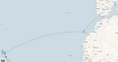 Routenkarte: Karibikzauber und Atlantikhorizonte