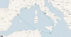 Routenkarte: Mediterrane Entdeckungsreise