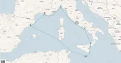 Routenkarte: Mediterrane Entdeckungsreise