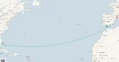 Routenkarte: Transatlantische Entdeckungsreise