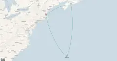 Routenkarte: Bermuda - Boston