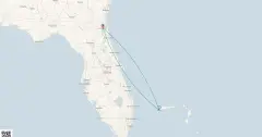 Routenkarte: Karibische Entdeckungsreise ab Jacksonville