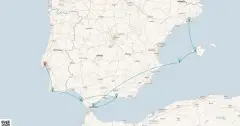 Routenkarte: Mittelmeer-Entdeckungsreise