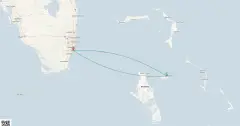 Routenkarte: Bahamas Getaway Kreuzfahrt